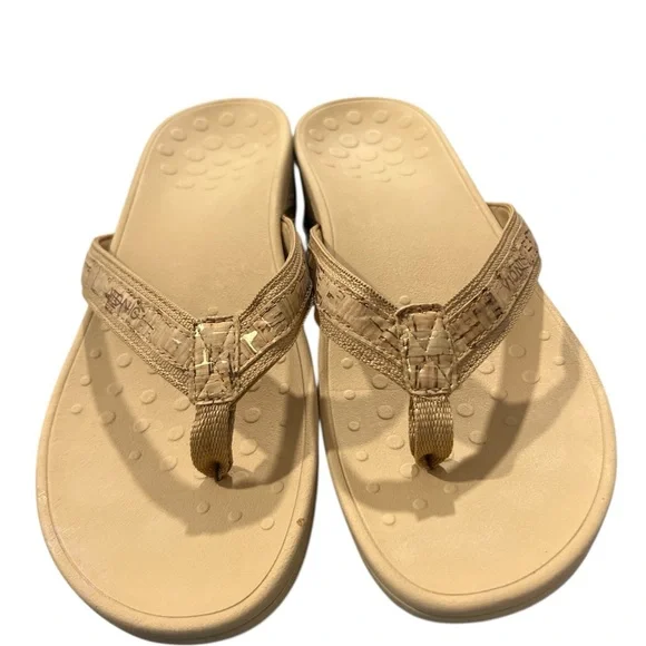 Vionic Shoes Vionic Tan Sandals With Woven Straps And